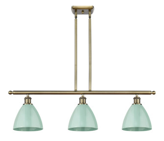 Ballston Three Light Island Pendant in Antique Brass (405|5163IABMBD75SF)