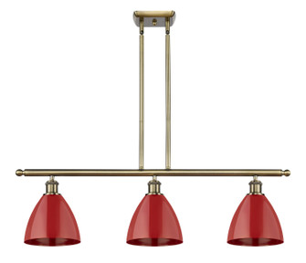 Ballston Three Light Island Pendant in Antique Brass (405|5163IABMBD75RD)