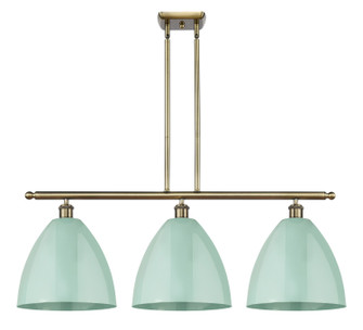 Ballston Three Light Island Pendant in Antique Brass (405|5163IABMBD12SF)