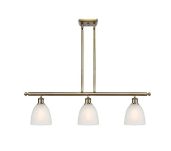 Ballston Three Light Island Pendant in Antique Brass (405|5163IABG381)