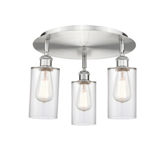 Ballston Three Light Flush Mount in Satin Nickel (405|5163CSNG802)