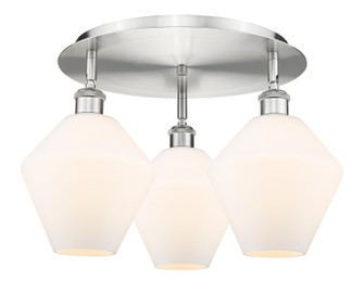 Ballston Three Light Flush Mount in Satin Nickel (405|5163CSNG6518)