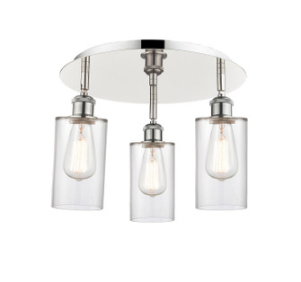 Ballston Three Light Flush Mount in Polished Nickel (405|5163CPNG802)