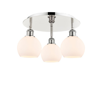 Ballston Three Light Flush Mount in Polished Nickel (405|5163CPNG1216)