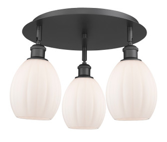 Downtown Urban Three Light Flush Mount in Matte Black (405|5163CBKG81)