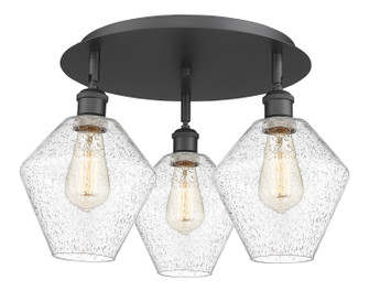 Ballston Three Light Flush Mount in Matte Black (405|5163CBKG6548)