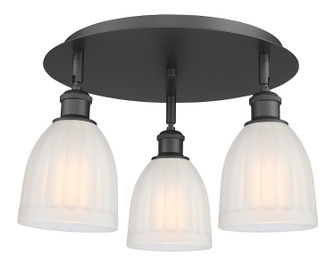 Ballston Three Light Flush Mount in Matte Black (405|5163CBKG441)
