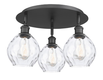Ballston Three Light Semi-Flush Mount in Matte Black (405|5163CBKG362)