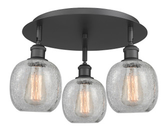 Ballston Three Light Flush Mount in Matte Black (405|5163CBKG105)