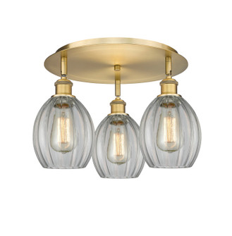 Ballston Three Light Flush Mount in Brushed Brass (405|5163CBBG82)