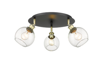 Ballston Three Light Flush Mount in Black Antique Brass (405|5163CBABG1226)