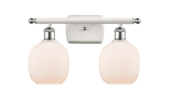 Ballston Two Light Bath Vanity in White Polished Chrome (405|5162WWPCG101)