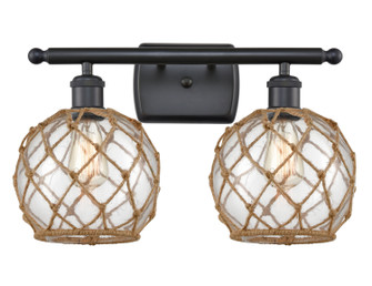 Ballston Two Light Bath Vanity in Matte Black (405|5162WBKG1228RB)
