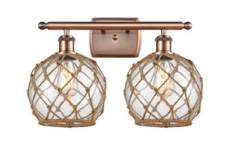 Ballston Two Light Bath Vanity in Antique Copper (405|5162WACG1228RB)