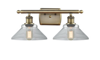 Ballston Two Light Bath Vanity in Antique Brass (405|5162WABG132)