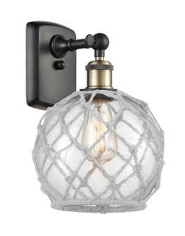 Ballston One Light Wall Sconce in Black Antique Brass (405|5161WBABG1228RW)