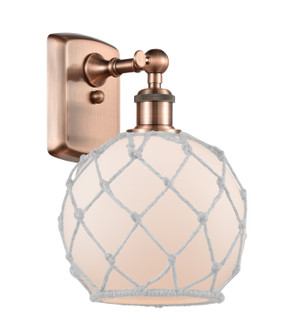 Ballston One Light Wall Sconce in Antique Copper (405|5161WACG1218RW)