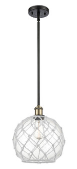 Ballston One Light Mini Pendant in Black Antique Brass (405|5161SBABG12210RW)