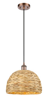 Downtown Urban One Light Pendant in Antique Copper (405|5161PACRBD12NAT)