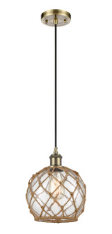 Ballston One Light Mini Pendant in Antique Brass (405|5161PABG1228RB)