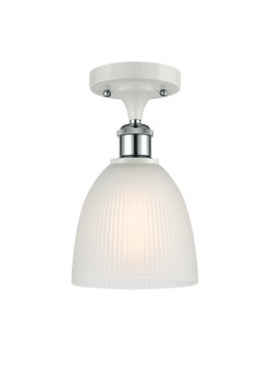 Ballston One Light Semi-Flush Mount in White Polished Chrome (405|5161CWPCG381)