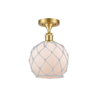 Ballston One Light Semi-Flush Mount in Satin Gold (405|5161CSGG1218RW)