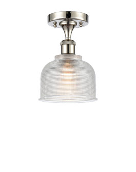 Ballston One Light Semi-Flush Mount in Polished Nickel (405|5161CPNG412)