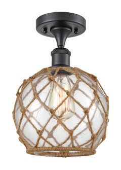 Ballston LED Semi-Flush Mount in Matte Black (405|5161CBKG1228RBLED)
