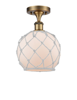 Ballston One Light Semi-Flush Mount in Brushed Brass (405|5161CBBG1218RW)