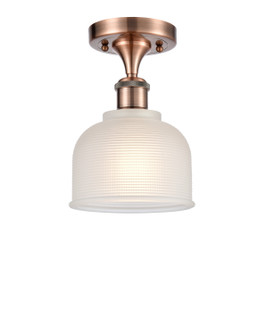 Ballston One Light Semi-Flush Mount in Antique Copper (405|5161CACG411)