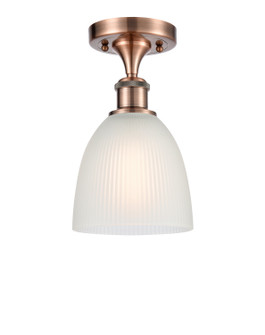 Ballston One Light Semi-Flush Mount in Antique Copper (405|5161CACG381)