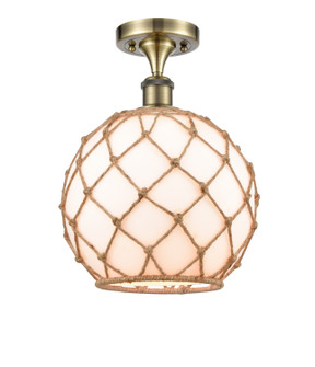 Ballston LED Semi-Flush Mount in Antique Brass (405|5161CABG12110RBLED)