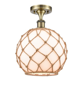 Ballston One Light Semi-Flush Mount in Antique Brass (405|5161CABG12110RB)