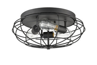 Austere Three Light Flush Mount in Matte Black (405|5103CBK)