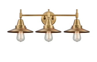 Caden Three Light Bath Vanity in Brushed Brass (405|4473WBBM4BB)