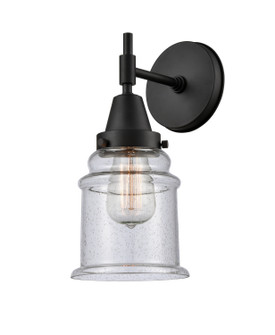 Caden One Light Wall Sconce in Matte Black (405|4471WBKG184)