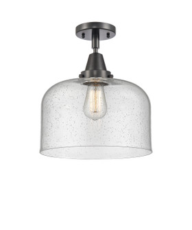 Caden One Light Flush Mount in Matte Black (405|4471CBKG74L)