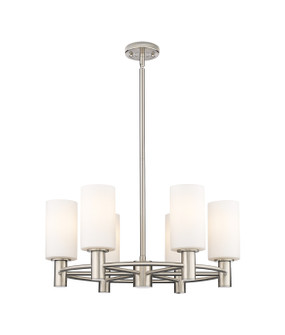 Downtown Urban LED Chandelier in Satin Nickel (405|4346CRSNG4347WH)