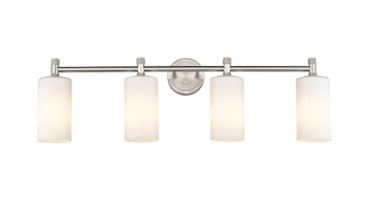 Downtown Urban Four Light Bath Vanity in Satin Nickel (405|4344WSNG4347WH)
