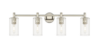 Downtown Urban Four Light Bath Vanity in Polished Nickel (405|4344WPNG4347CL)