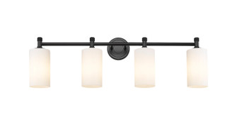 Downtown Urban Four Light Bath Vanity in Matte Black (405|4344WBKG4347WH)