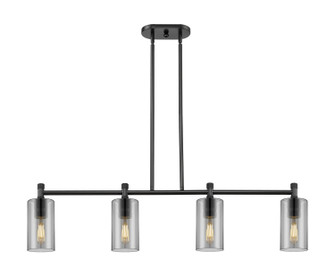 Downtown Urban Four Light Island Pendant in Matte Black (405|4344IBKG4347SM)