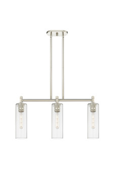 Downtown Urban Three Light Island Pendant in Polished Nickel (405|4343IPNG43412CL)