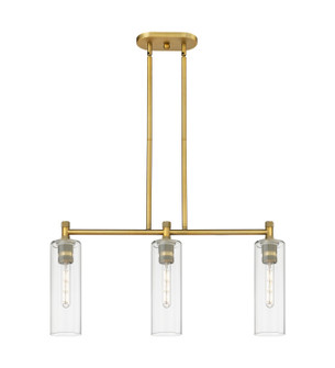 Downtown Urban LED Island Pendant in Brushed Brass (405|4343IBBG43412CL)