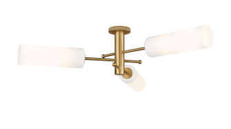 Downtown Urban LED Flush Mount in Brushed Brass (405|4343FBBG43412WH)