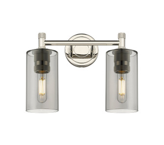 Downtown Urban Two Light Bath Vanity in Polished Nickel (405|4342WPNG4347SM)
