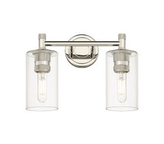 Downtown Urban Two Light Bath Vanity in Polished Nickel (405|4342WPNG4347CL)