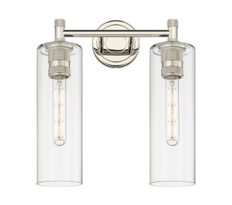 Downtown Urban Two Light Bath Vanity in Polished Nickel (405|4342WPNG43412CL)