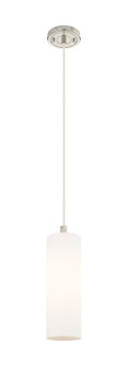 Downtown Urban One Light Pendant in Polished Nickel (405|4341PPNG43412WH)