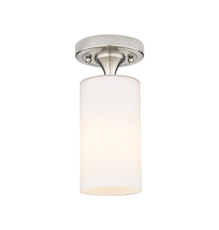 Downtown Urban One Light Flush Mount in Satin Nickel (405|4341FSNG4347WH)